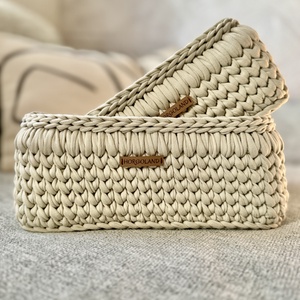 Pasztell kollekció, Otthon & Életmód, Tárolás & Rendszerezés, Tárolókosár, Horgolás, MESKA