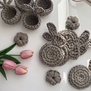 Húsvéti horgolt kollekció - ünnepi díszek, dekorációk - húsvéti díszek és dekorációk - húsvéti asztaldíszek - Meska.hu