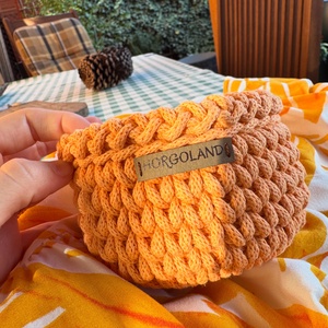 Pumpkin Spice Latte horgolt kosárszett - Meska.hu