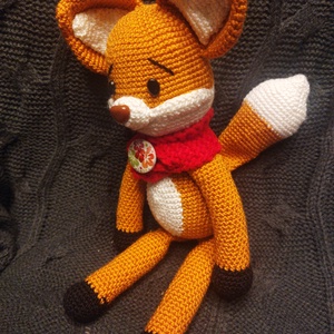 horgolt amigurumi róka  - játék & sport - plüssállat & játékfigura - maci - Meska.hu