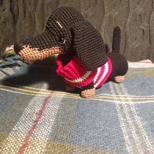 horgolt amigurumi Tacsi , Játék & Sport, Plüssállat & Játékfigura, Maci, Horgolás, Hímzés, MESKA