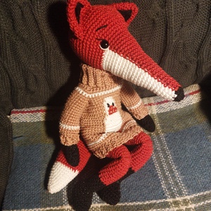 horgolt amigurumi róka  - játék & sport - plüssállat & játékfigura - róka - Meska.hu