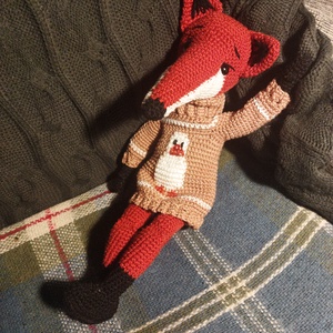 horgolt amigurumi róka  - játék & sport - plüssállat & játékfigura - róka - Meska.hu