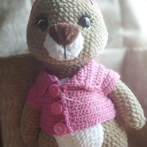 horgolt amigurumi nyuszi , Játék & Sport, Plüssállat & Játékfigura, Nyuszi, Horgolás, Hímzés, MESKA