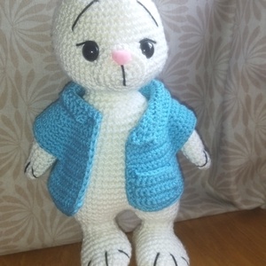 horgolt amigurumi nyuszi , Játék & Sport, Plüssállat & Játékfigura, Nyuszi, Horgolás, Hímzés, MESKA