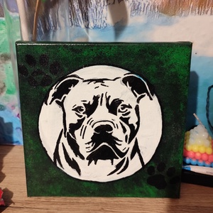 Festmény kutyás  - művészet - festmény - akril - Meska.hu