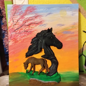 Lovas festmény  - Meska.hu