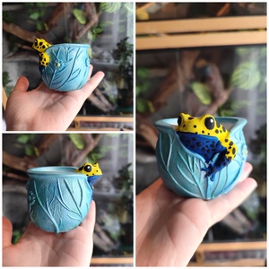 Béka virágtartó - otthon & életmód - virágdekoráció - virágtartó - függő virágtartó - Meska.hu