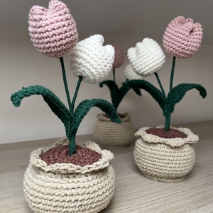 Cserepes tulipán  - otthon & életmód - virágdekoráció - virágdíszek - virágdísz kaspóban - Meska.hu