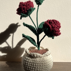 Cserepes rózsa - otthon & életmód - virágdekoráció - virágdíszek - virágdísz kaspóban - Meska.hu