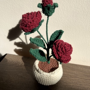 Cserepes rózsa - otthon & életmód - virágdekoráció - virágdíszek - virágdísz kaspóban - Meska.hu