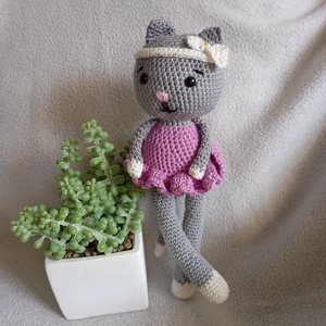 Amigurumi balerina cica - Meska.hu
