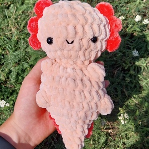 Horgolt axolotl, Játék & Sport, Plüssállat & Játékfigura, Más figura, Horgolás, MESKA