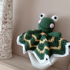 Békás szundikendő - baba - mama - baba játékok - szundikendő, alvóka - Meska.hu