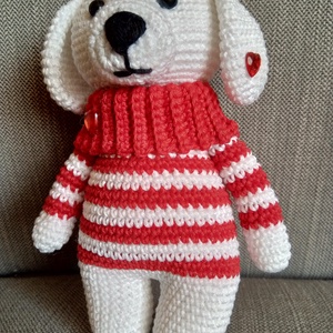 Valentin kutyus, Játék & Sport, Plüssállat & Játékfigura, Kutya, Horgolás, MESKA