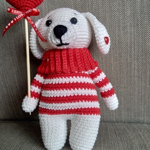 Valentin kutyus - játék & sport - plüssállat & játékfigura - kutya - Meska.hu