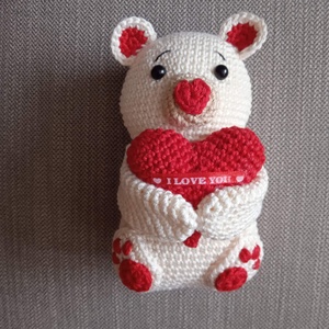 Valentin maci, Játék & Sport, Plüssállat & Játékfigura, Maci, Horgolás, MESKA