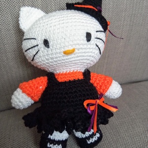 Helloween Kitty, Otthon & Életmód, Dekoráció, Halloween, Halloweeni figurák, Horgolás, MESKA