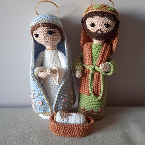 A Szent Család, Karácsony, Karácsonyi lakásdekoráció, Karácsonyi manók, figurák, Horgolás, Hímzés, MESKA