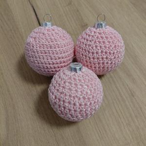 Horgolt karácsonyi gömb  - Meska.hu