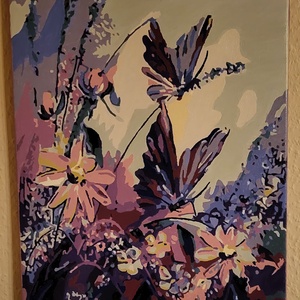 Pillangós kép , Művészet, Festmény, Akril, Festészet, MESKA