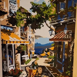 Kávézó , Művészet, Festmény, Akril, Festészet, MESKA