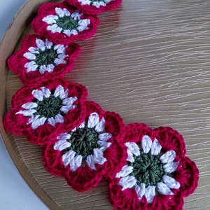 Horgolt kokárda  - művészet - zászlók - Meska.hu