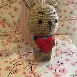 Nyuszi szívvel, Játék & Sport, Plüssállat & Játékfigura, Nyuszi, Horgolás, MESKA
