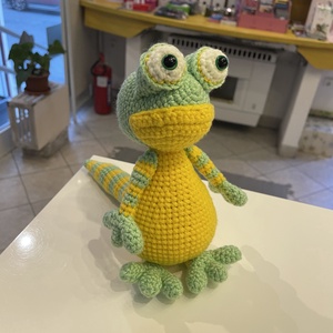 Horgolt gekko, Játék & Sport, Plüssállat & Játékfigura, Más figura, Horgolás, MESKA