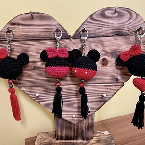 Horgolt Minnie és Mickey egér kulcstartók, Táska & Tok, Kulcstartó & Táskadísz, Kulcstartó, Horgolás, MESKA