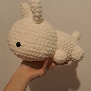 Horgolt fekvő plüss nyuszi, Játék & Sport, Plüssállat & Játékfigura, Nyuszi, Horgolás, MESKA