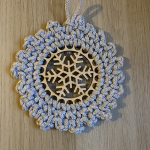 Karácsonyi horgolt ajtódísz, Karácsony, Karácsonyi lakásdekoráció, Karácsonyi lakásdíszek, , MESKA