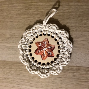 Karácsonyi horgolt ajtódísz, Karácsony, Karácsonyi lakásdekoráció, Karácsonyi lakásdíszek, , MESKA