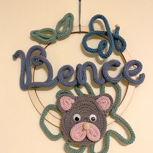 Falidísz egyedi válaszható felirattal és állatfigurával - Meska.hu