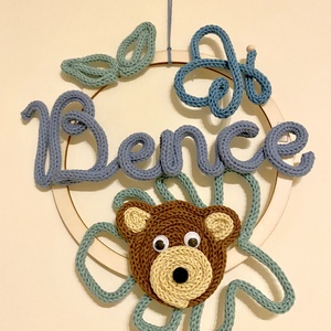 Falidísz egyedi válaszható felirattal és állatfigurával - baba - mama - babaszoba dekoráció - babanév dekoráció - Meska.hu