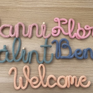 Név felirat, dekoráció drótból készítve - Meska.hu