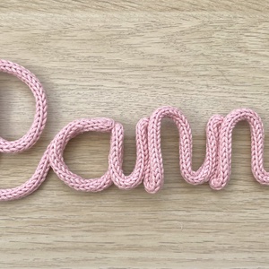 Név felirat, dekoráció drótból készítve - baba - mama - babaszoba dekoráció - babanév dekoráció - Meska.hu