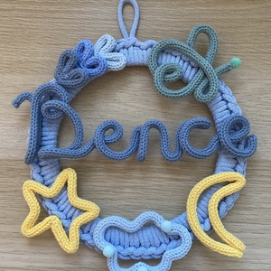 Falidísz egyedi válaszható felirattal, Baba - mama, Babaszoba dekoráció, Babanév dekoráció, Horgolás, Varrás, MESKA