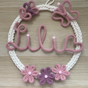 Falidísz egyedi válaszható felirattal - baba - mama - babaszoba dekoráció - babanév dekoráció - Meska.hu