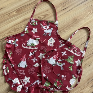 Karácsonyi kötény szett (anya/apa-lánya/fia vagy testvér szettek) - Meska.hu