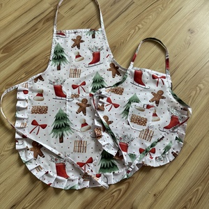 Karácsonyi kötény szett (anya/apa-lánya/fia vagy testvér szettek) - otthon & életmód - konyhafelszerelés, tálalás - konyhai textil - kötény - Meska.hu