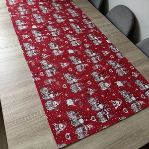 Karácsonyi asztali futó, Karácsony, Karácsonyi lakásdekoráció, Ünnepi asztaldekoráció, Varrás, MESKA