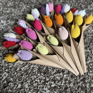 Nőnapi horgolt tulipán, Otthon & Életmód, Virágdekoráció, Virágok, Virágcsokor, Horgolás, MESKA