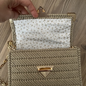 Zainórfonallal fűtött kanava táska - táska & tok - kézitáska & válltáska - alkalmi táska - Meska.hu