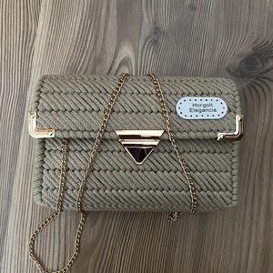 Zainórfonallal fűtött kanava táska - táska & tok - kézitáska & válltáska - alkalmi táska - Meska.hu