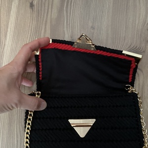 Zainórfonallal fűtött kanava táska - táska & tok - kézitáska & válltáska - alkalmi táska - Meska.hu