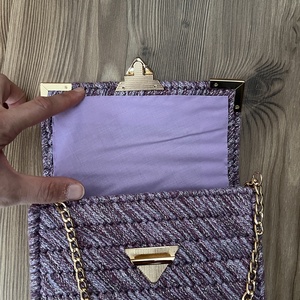 Zainórfonallal fűtött kanava táska - táska & tok - kézitáska & válltáska - alkalmi táska - Meska.hu