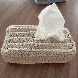 Horgolt zsepkendőtartó, Otthon & Életmód, Tárolás & Rendszerezés, Tárolókosár, Horgolás, MESKA