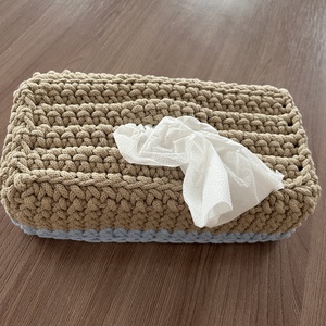 Horgolt zsepkendőtartó - otthon & életmód - tárolás & rendszerezés - tárolókosár - Meska.hu