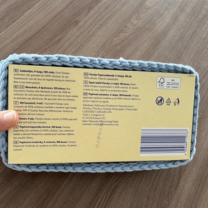 Horgolt zsepkendőtartó - otthon & életmód - tárolás & rendszerezés - tárolókosár - Meska.hu